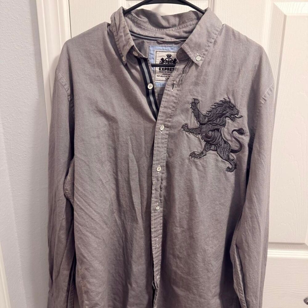 Express Men's Grey Shirt